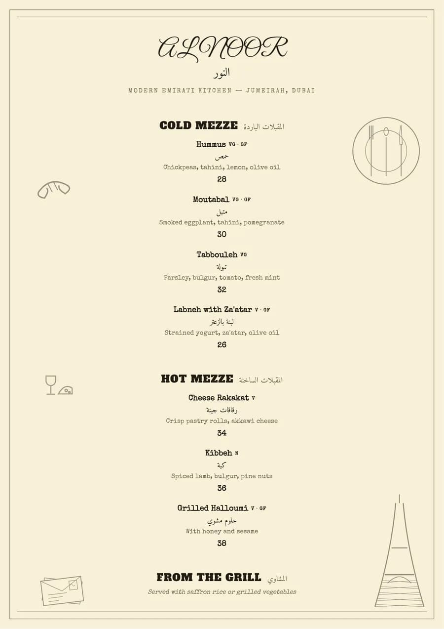 Free french bistro menu template: Petit Bistro