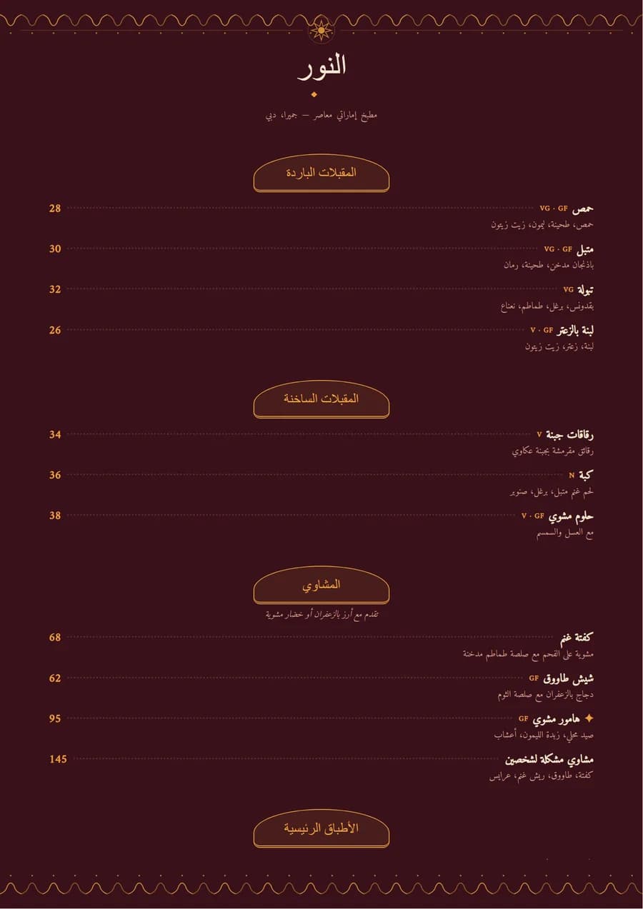 قالب منيو مطعم هندي، قالب كراهي باللغة العربية
