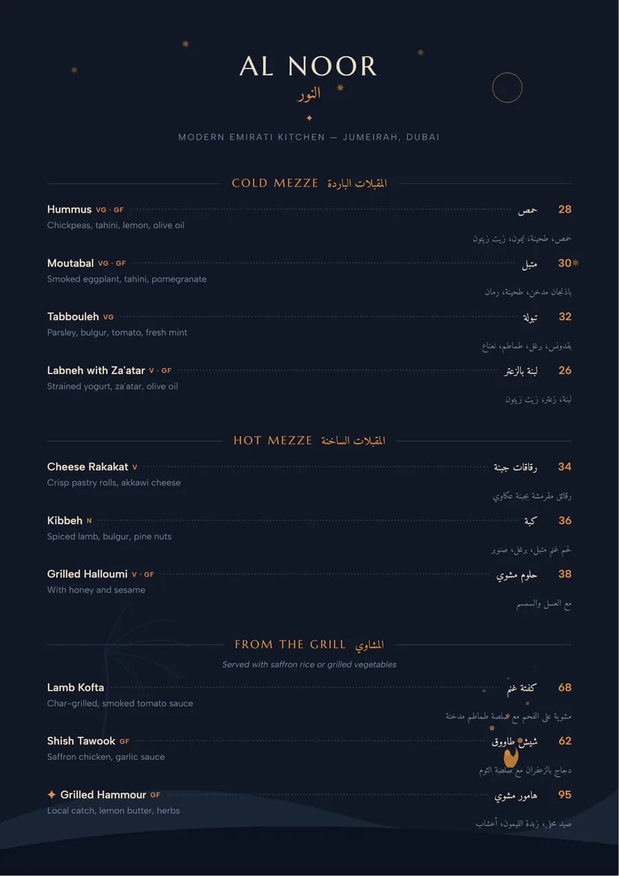 Free desert camp menu template: Kashta